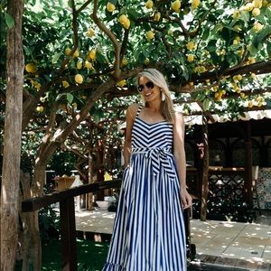 Striped Ruffle Maxi Dress